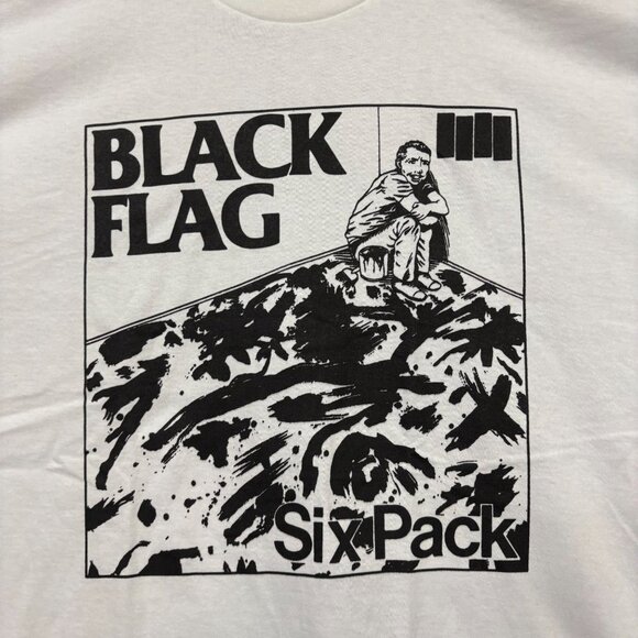 Black Flag Six Pack EP Album Cover Hardcore Punk Band Tee XL - Picture 2 of 4